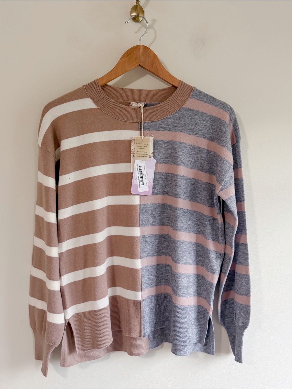 NWT Hem & Thread Lightweight Stripe Sweater
